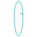 Surfboard TORQ Epoxy TET 6.8 Funboard Blau Pinline