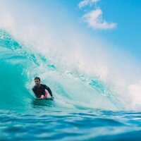 Wave Power Bodyboard Woop 37 Blue Aqua