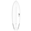 Surfboard TORQ Softboard EVA 6.6 Mod Fish Grau