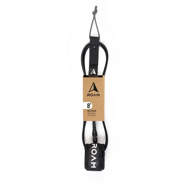 ROAM Surfboard ECO Leash Recycled 8.0 Black