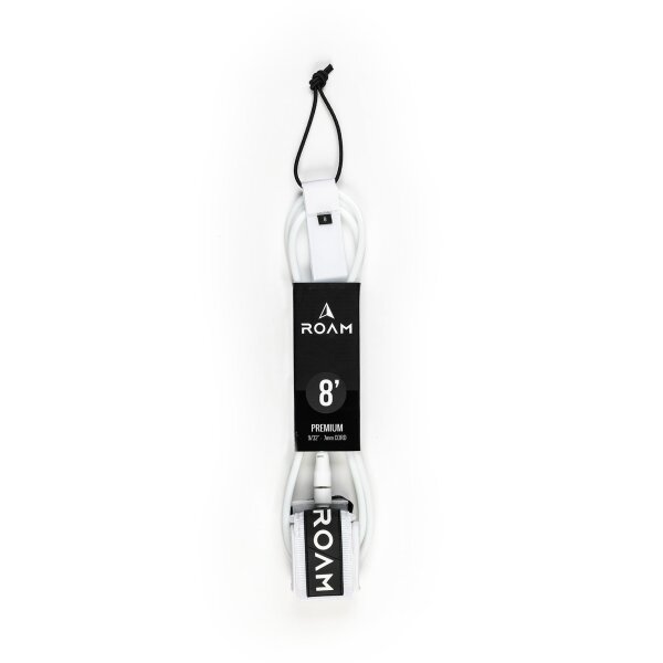 ROAM Surfboard Leash Premium 8.0 white