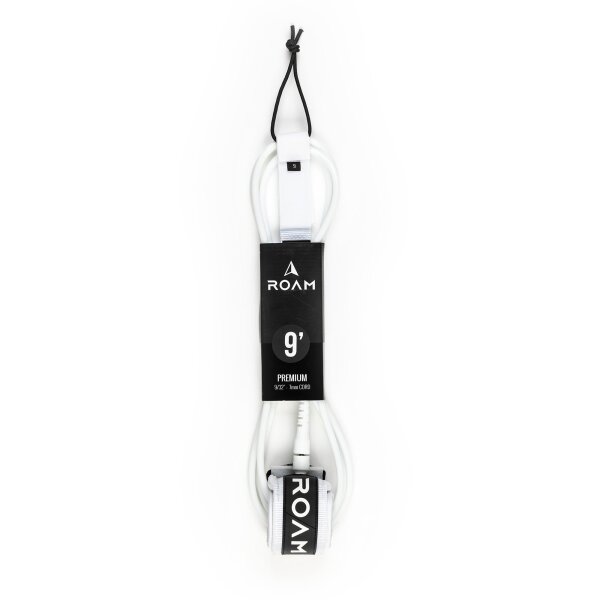 ROAM Surfboard Leash Premium 9.0 white