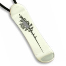 Silver+Surf necklace Snowboard L Black Tree