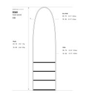 ROAM Boardbag Surfboard Tech Sleeve 6.4-7.0 Fun