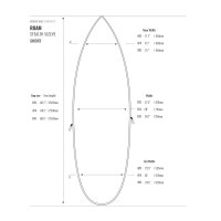 ROAM Boardbag Surfboard Stealth Sleeve Short 6.4