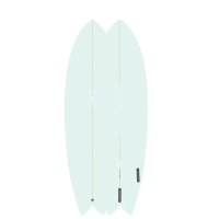 Surfboard CODE Polyester 7.2 Best Fish Forever Grü
