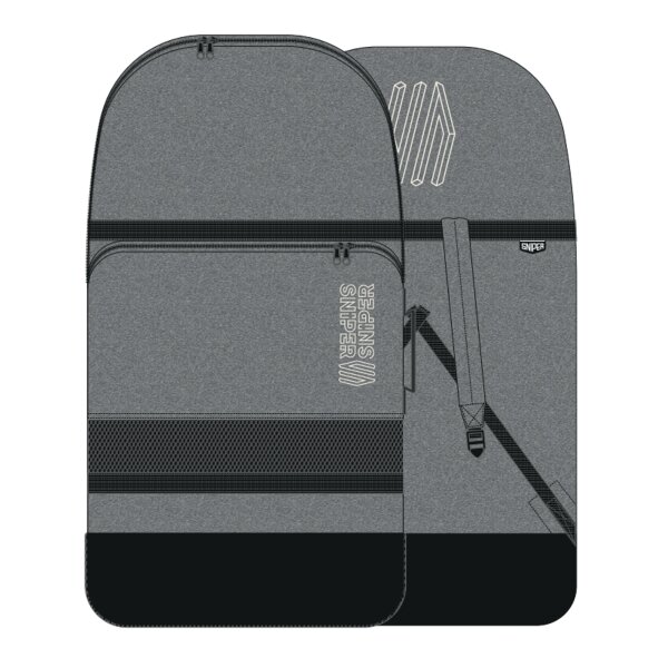 SNIPER Bodyboard Single Cover Deluxe Grey