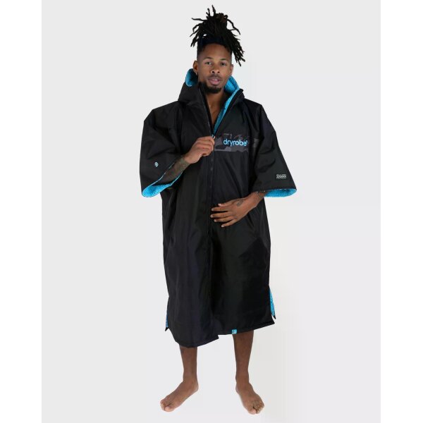 DRYROBE Advance Short Sleeve Schwarz Camo Blau S