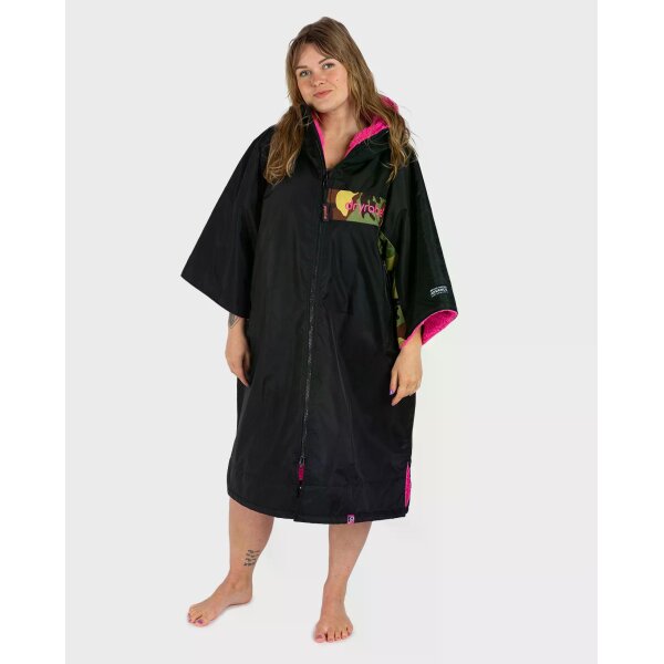 DRYROBE Advance Short Sleeve Schwarz Camo Pink  M