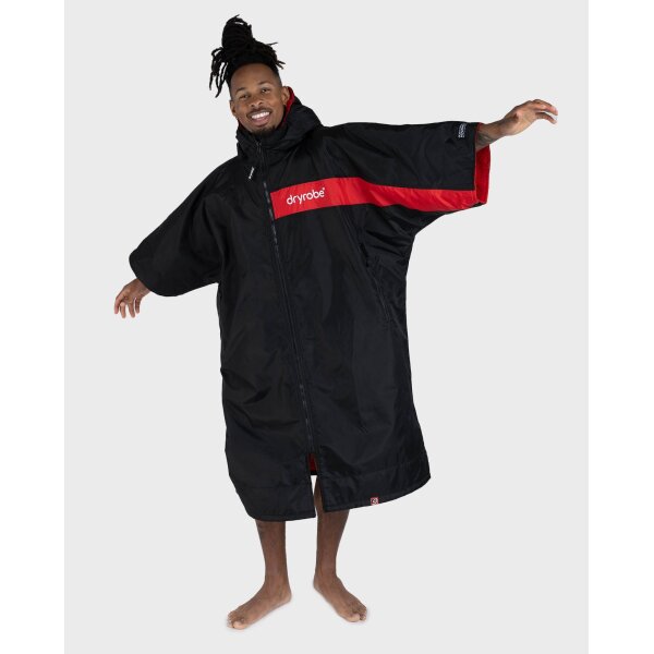 DRYROBE Advance Short Sleeve Schwarz Rot M