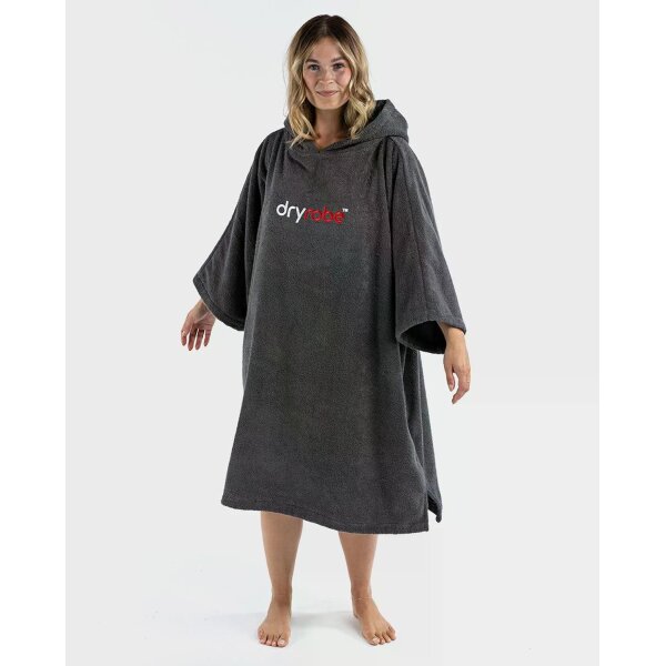 DRYROBE Handtuchmantel Bio-Baumwolle Grau M