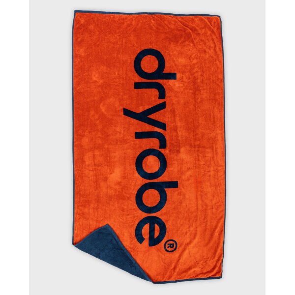 DRYROBE Beach Towel Orange Deep Sea Blue