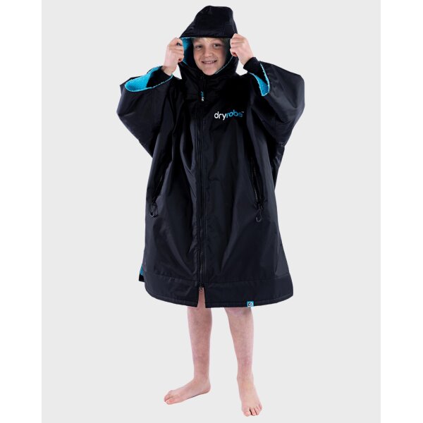 DRYROBE Advance Short Sleeve KIDS Schwarz Blau 5-9