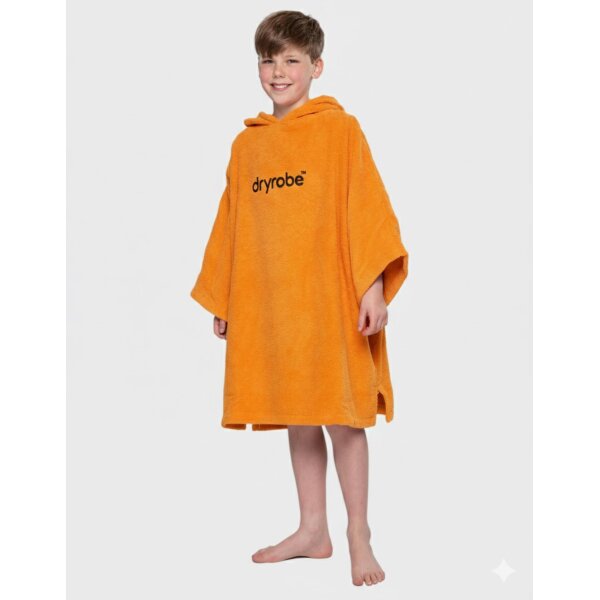 DRYROBE Towel Robe Organic KIDS 5-9 Orange