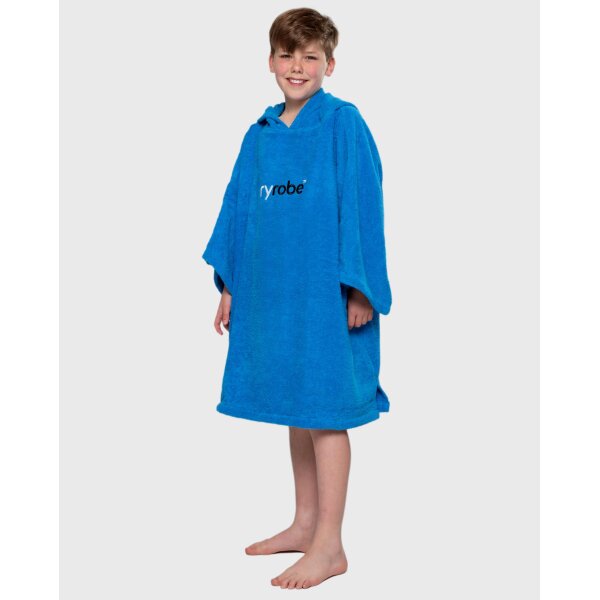 DRYROBE Towel Robe Organic KIDS 5-9 Blue