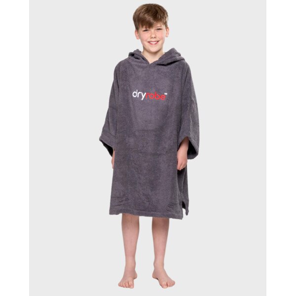 DRYROBE Handtuchmantel Bio KIDS Grau 5-9