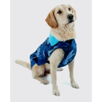 DRYROBE Waterproof Dog Coat Blue Camo M