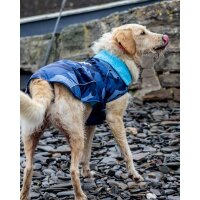 DRYROBE Waterproof Dog Coat Blue Camo M