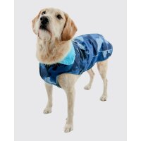 DRYROBE Dog Coat Hundemantel Blau Camo XXL