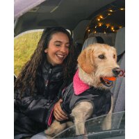 DRYROBE Dog Coat Hundemantel Schwarz Camo Pink S
