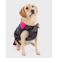 DRYROBE Dog Coat Hundemantel Schwarz Camo Pink XL