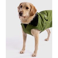 DRYROBE Dog Coat Hundemantel Dunkelgrün Schwarz XS