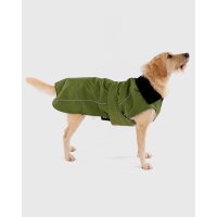 DRYROBE Dog Coat Hundemantel Dunkelgrün Schwarz L