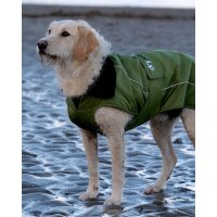 DRYROBE Dog Coat Hundemantel DunkelgrünSchwarz XXL