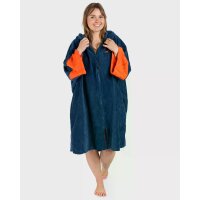 DRYROBE Fullzip Handtuchmantel Baumwolle Blau S