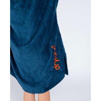 DRYROBE Fullzip Handtuchmantel Baumwolle Blau S
