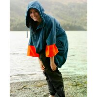 DRYROBE Fullzip Handtuchmantel Baumwolle Blau S