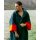 DRYROBE Fullzip Handtuchmantel Baumwolle Blau S