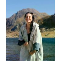 DRYROBE Fullzip Towel Robe Organic Cotton Cloud L