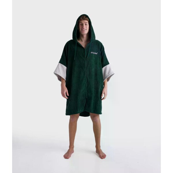 DRYROBE Fullzip Towel Robe Organic Cotton Green S