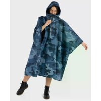 DRYROBE Regen-Poncho wasserdicht Blau Camo unisize