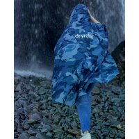 DRYROBE Regen-Poncho wasserdicht Blau Camo unisize