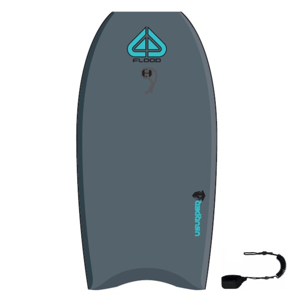 FLOOD Bodyboard Usurper 44 Charcoal Aqua