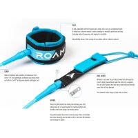 ROAM Surfboard Leash Comp 6.0 white