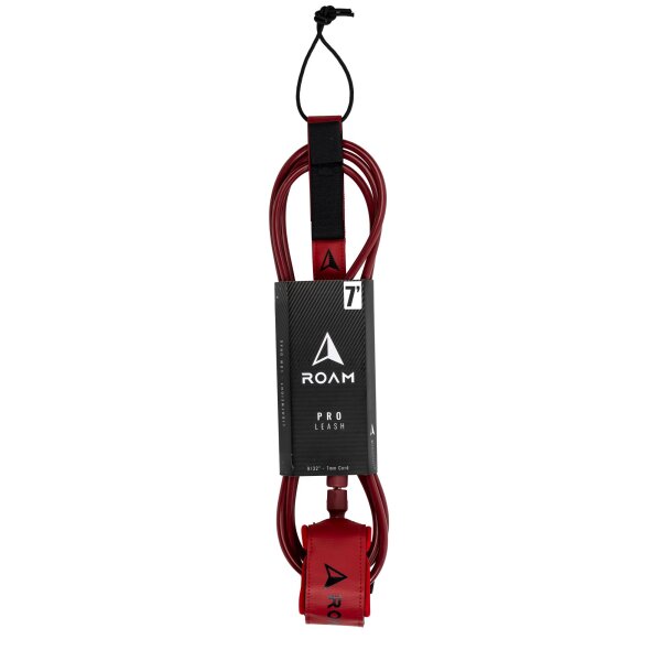 ROAM Surfboard Leash PRO 7.0 Dunkelrot