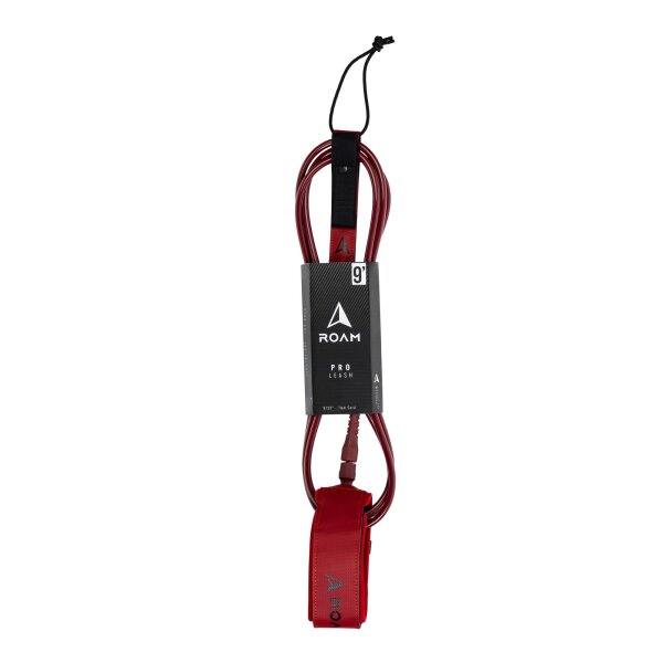 ROAM Surfboard Leash PRO 9.0 Knie Dunkelrot