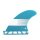 ROAM Sidebite Fin Set Medium one tab Teal