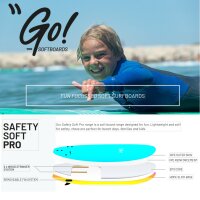 GO Surfboard Safety Soft Pro 6.6 Green Marble
