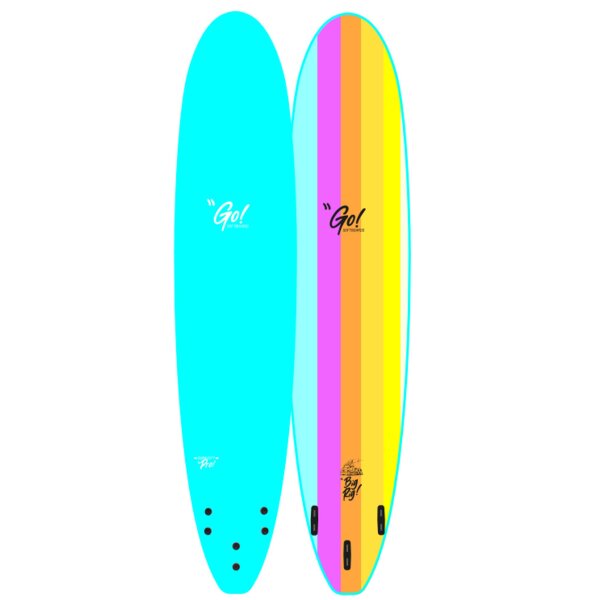 GO Surfboard Safety Soft Pro 9.0 Blue Rainbow