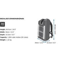 OverBoard wasserdichter Rucksack Pro 30 Lit Schwa