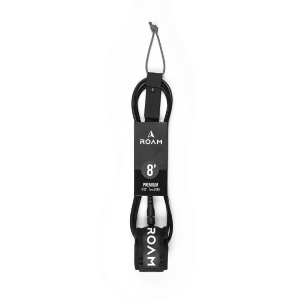 ROAM Surfboard Leash Premium 8.0 Black