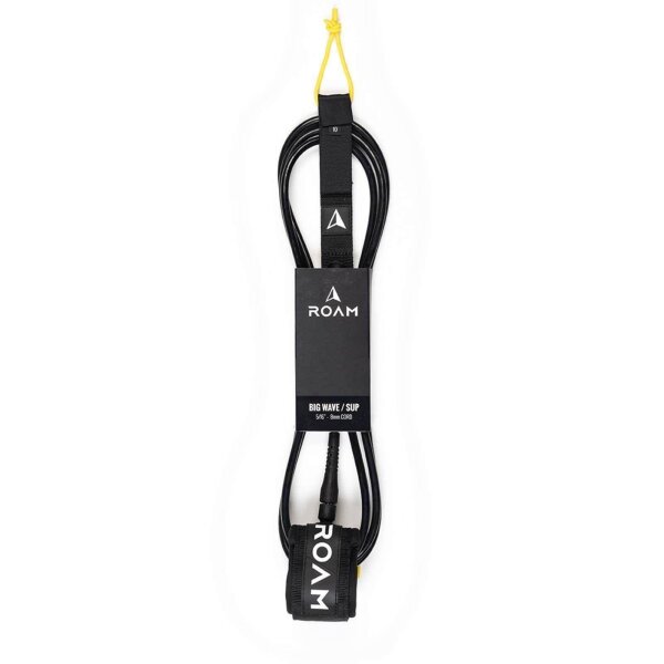 ROAM Surfboard Leash Big Wave 8.0  8mm Schwarz