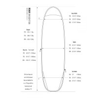 ROAM Boardbag Surfboard Daylight Funboard 7.6 PLUS
