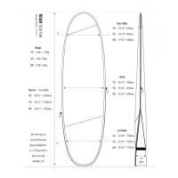 ROAM Boardbag Surfboard Tech Bag Funboard 8.0 PLUS