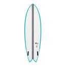 Surfboard TORQ TEC Twin Fish 5.6 Rail Teal